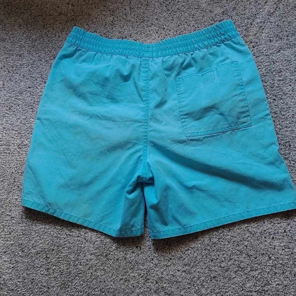 Vintage Generation One Sports Shorts Boys L 14-16 Turquoise Blue Colorblock